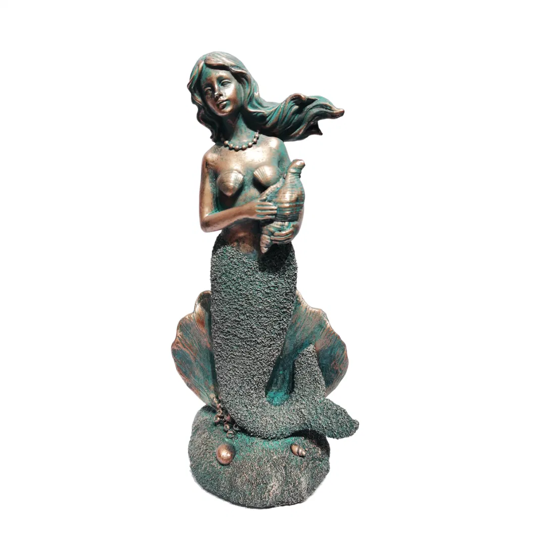 Coastal Style Resin Little Mermaid Statue Decor Polyresin Figurine Factory