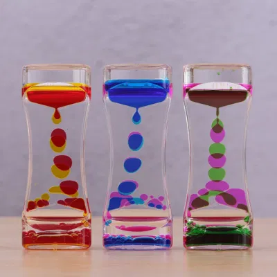 Children Activity Desk Top Assorted Colors Fidget Toy Acrylic Hourglass