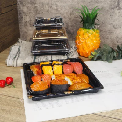 Supermarket Meat Vegetable Sushi Tray Fruit Packaging Plates with Lid